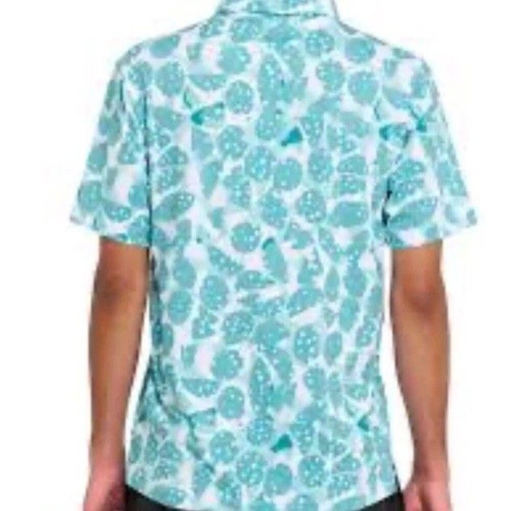 BAD BIRDIE Bam Bam Stretch Golf Polo Shirt Men's Size Large 2XL UPF 50 Coastal - Picture 3 of 16